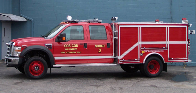 Squad 2 is a 2008 Ford F-550 utility truck, outfitted by Gowans-Knight